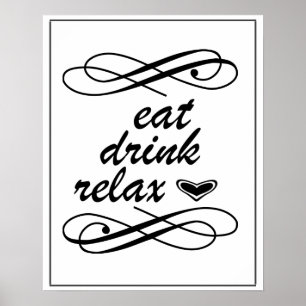 Eat Drink Relax Home Decor