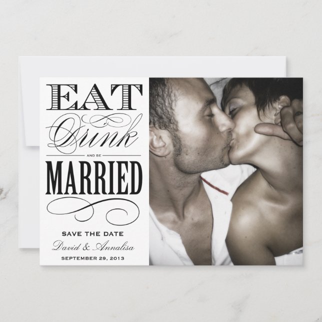 EAT, DRINK  | SAVE THE DATE (Front)