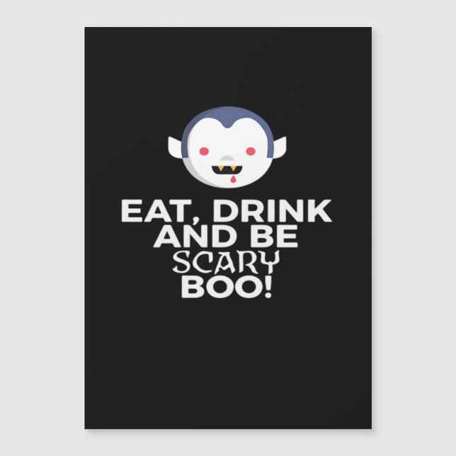 Eat Drink Scary Boo Halloween Design Creative Casu (Front)