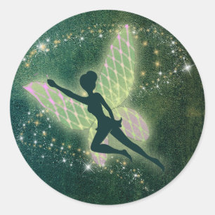 Eat, Drink & See Faerie, Fairy2 ID637 Classic Round Sticker