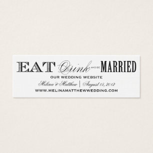 EAT, DRINK WEDDING WEBSITE CARDS