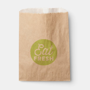Eat Fresh   Retro Typography Favour Bags