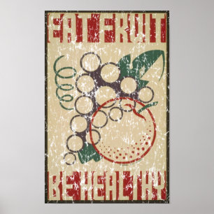 Eat Fruit - 1938 - distressed Poster