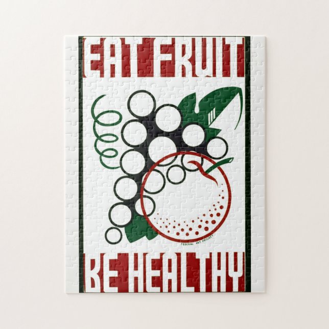 Eat Fruit - Be Healthy - WPA Poster - Promotion Jigsaw Puzzle (Vertical)
