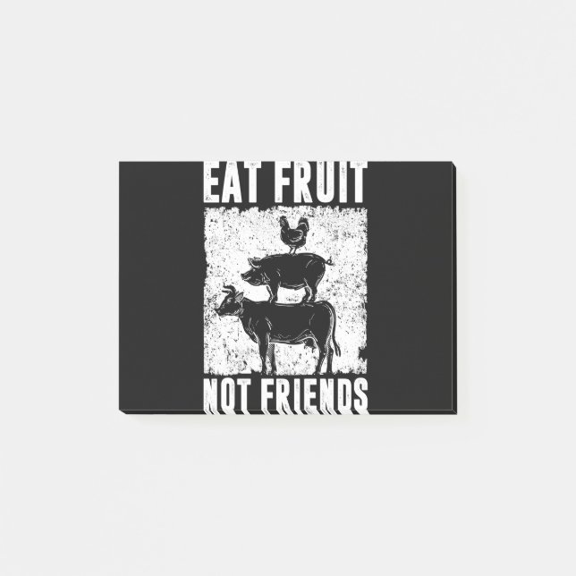 Eat Fruit Not Friends Veganer Statement Vegetarier Post-it Notes (Front)