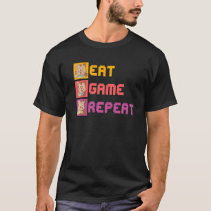 Eat Game Sleep Gamer Panda Cat Owner Pet Gaming St T-Shirt