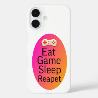 Eat game sleep repeat iPhone 16 case