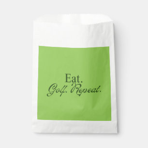 Eat. Golf. Repeat. Clubhouse Vibrant Green Fun Favour Bag