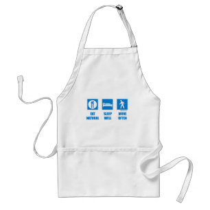Eat healthy, sleep well, move often standard apron