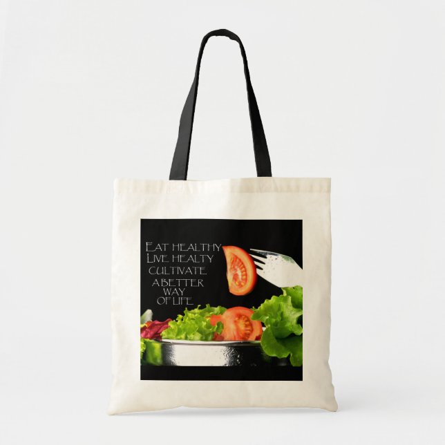 EAT HEALTHY TOTE BAG (Front)