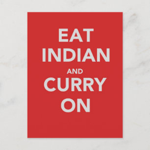Eat Indian and curry on Postcard