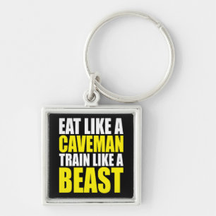 Eat Like A Caveman, Train Like A Beast - Workout Key Ring