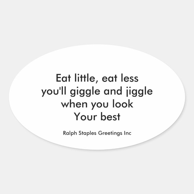 Eat little oval sticker (Front)