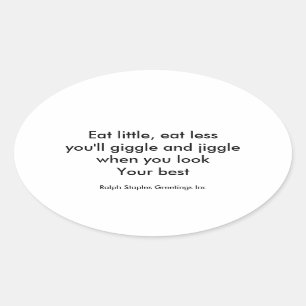 Eat little oval sticker
