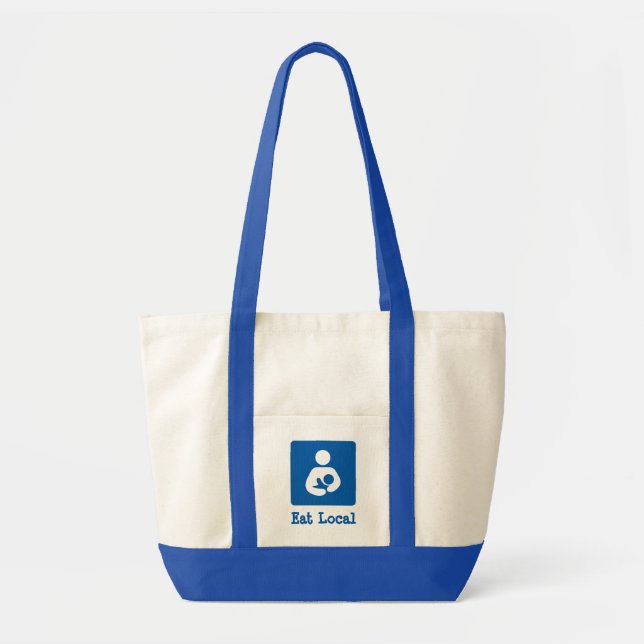 Eat Local Breastfeeding / Nursing Icon Tote Bag (Front)