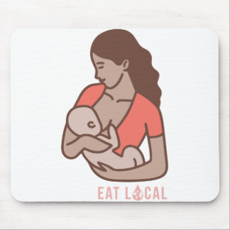 Eat Local- Medium Skin Tone Design Mouse Pad