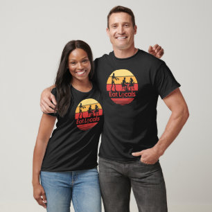 Eat Locals Zombie Humour T-Shirt