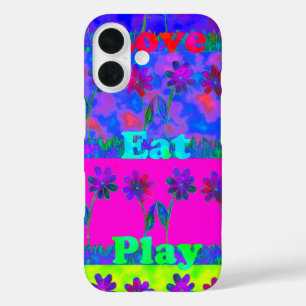 Eat Love Play iPhone 16 Case