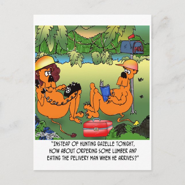 Eat Lumber Delivery Man Postcard (Front)