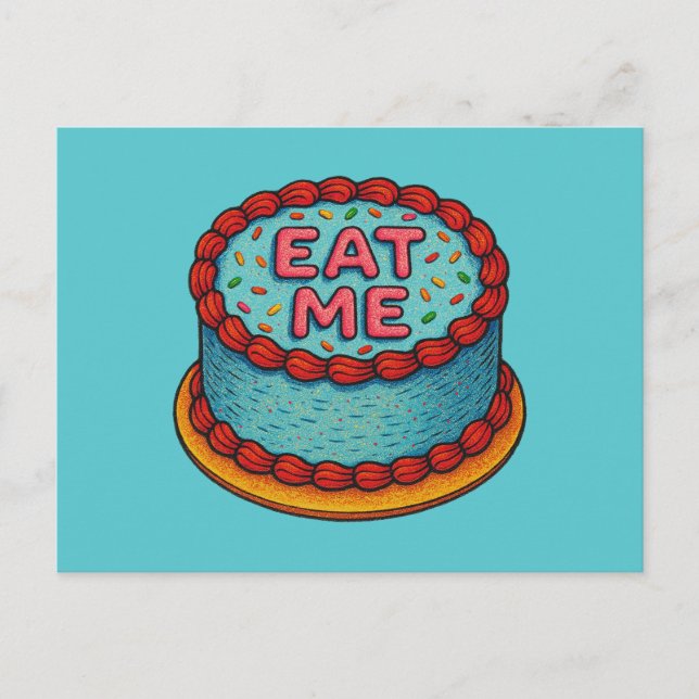 Eat Me Cake                                        Postcard (Front)