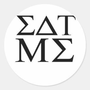 Eat me classic round sticker