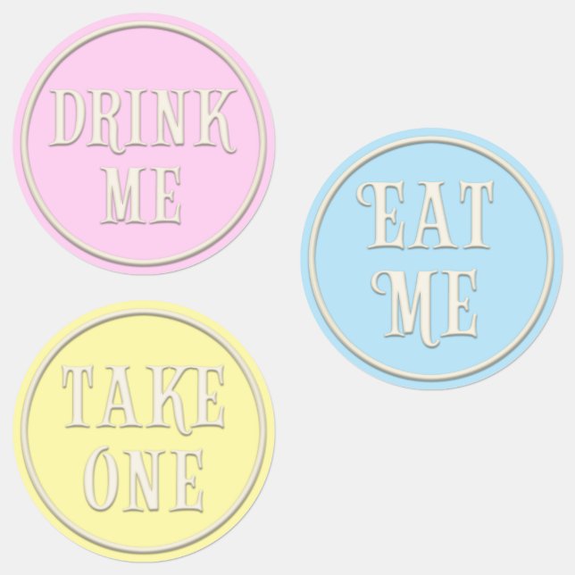 "Eat Me, Drink Me, Take One" Wonderland Tea Party (Group)