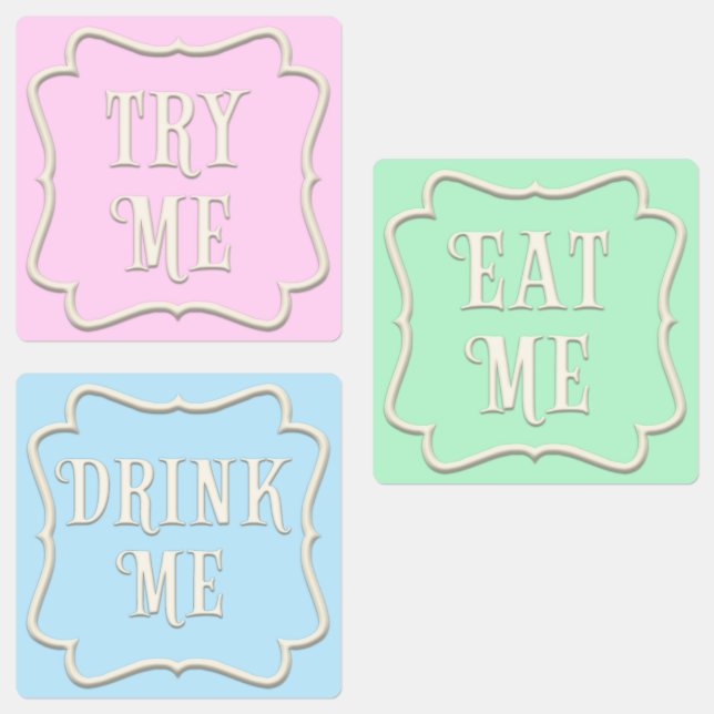 "Eat Me, Drink Me, Try Me" Wonderland Tea Party (Group)