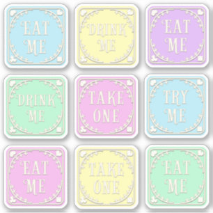 "Eat Me" "Drink Me" Wonderland Tea Party Whimsical