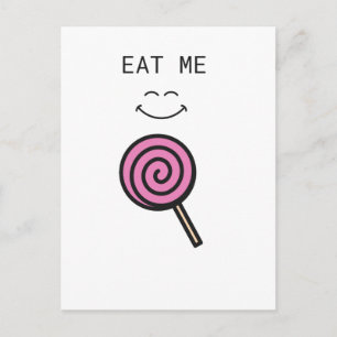 Eat me Lolipop Postcard