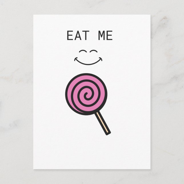 Eat me Lolipop Postcard (Front)