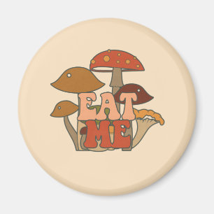 "Eat Me" – Whimsical Mushroom Design Magnet