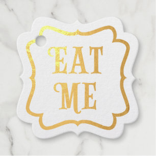 "Eat Me" Wonderland Tea Party Enticing Custom Favour Tags