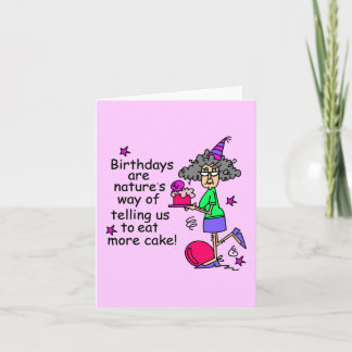 Eat More Cake Birthday Humour Card