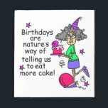 Eat More Cake Birthday Humour Notepad<br><div class="desc">Birthdays are nature's way of telling us to eat more cake! Stella in a birthday hat with a cake on humourous birthday T-shirt,  birthday buttons,  cards,  stickers,  magnets,  keychains,  mugs,  tote bags,  ornaments,  and other funny birthday items.</div>