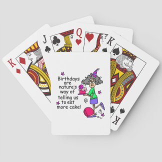 Eat More Cake Birthday Humour Playing Cards