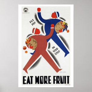 Eat More Fruit ~ Vintage Australia Travel Poster