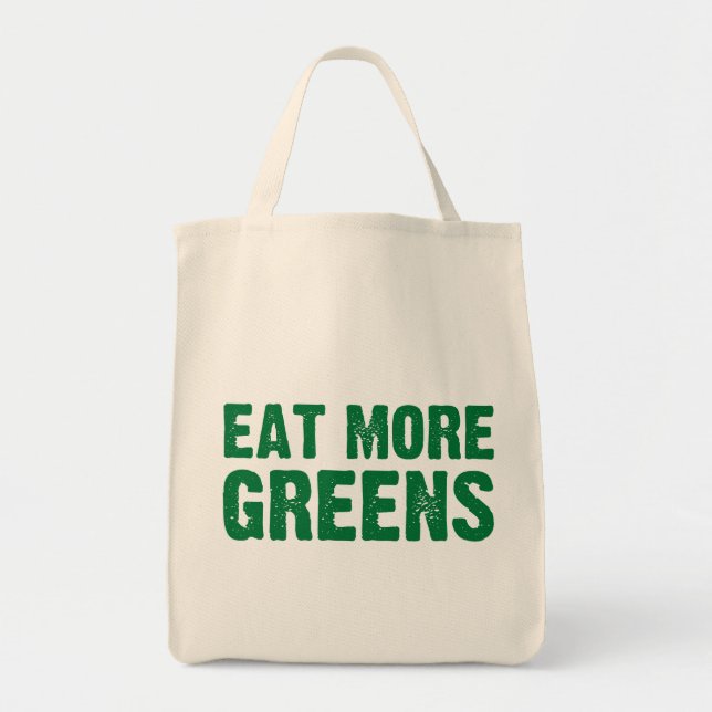 Eat More Greens Grocery Bag (Front)