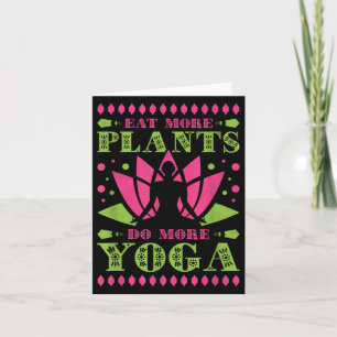 Eat More Plants Do More Yoga, Vegan  Card