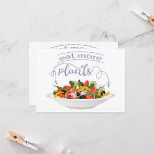 Eat more plants fresh salad motivation lettering