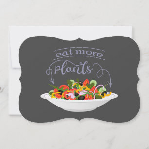 Eat more plants fresh salad motivation lettering