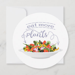 Eat more plants fresh salad motivation lettering
