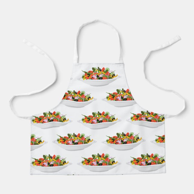 Eat more plants fresh salad motivation lettering apron (Front)
