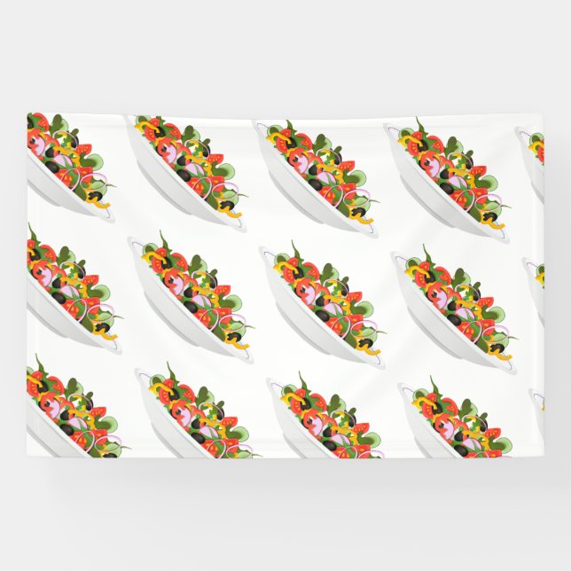 Eat more plants fresh salad motivation lettering banner (Horizontal)