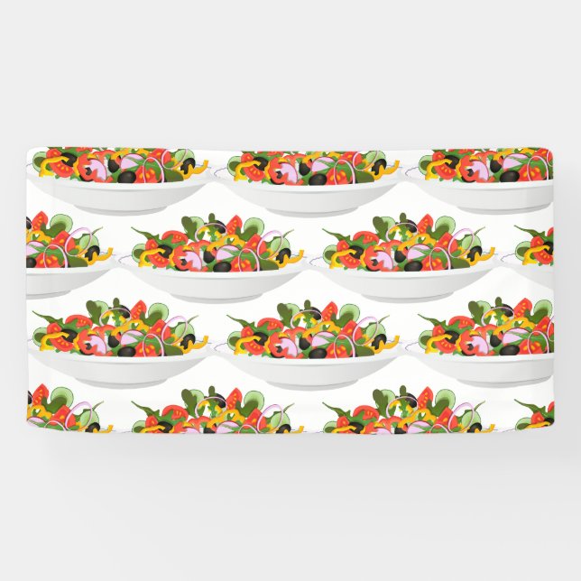 Eat more plants fresh salad motivation lettering banner (Horizontal)