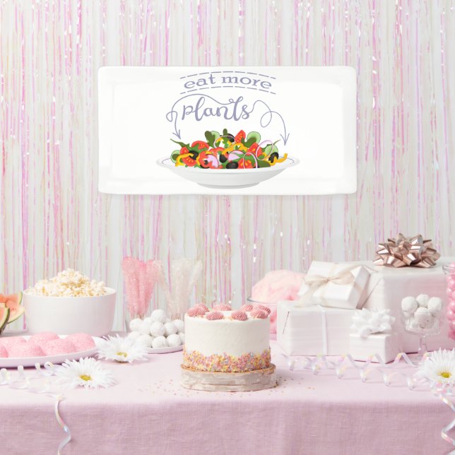 Eat more plants fresh salad motivation lettering banner (Party)