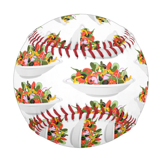 Eat more plants fresh salad motivation lettering baseball (Front)