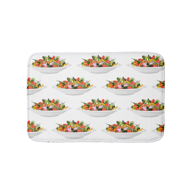 Eat more plants fresh salad motivation lettering bath mat (Front)