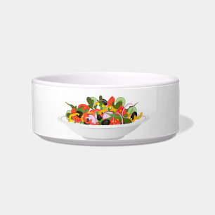 Eat more plants fresh salad motivation lettering bowl