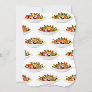 Eat more plants fresh salad motivation lettering card