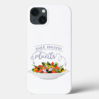 Eat more plants fresh salad motivation lettering